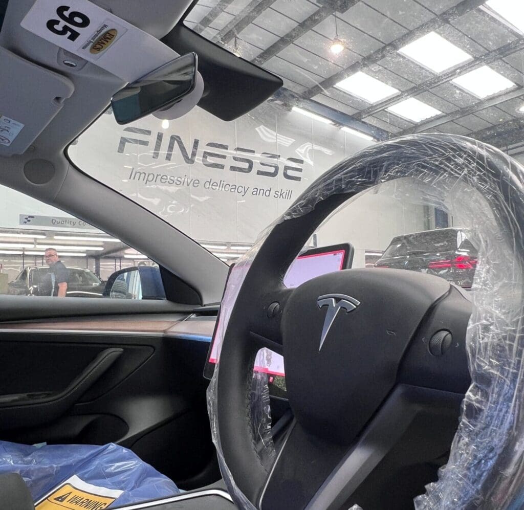 Tesla body repair in Dorking